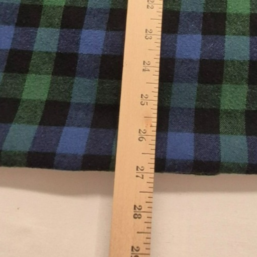Eddie Bauer men's blue/green/black plaid flannel long sleeves shirt sz. XL - Picture 8 of 10